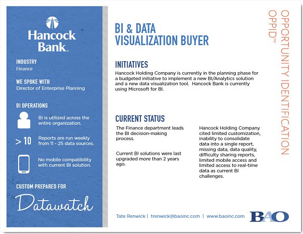 Hancock Bank BI Buyer