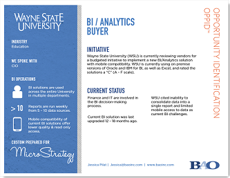 Wayne State University BI Buyer