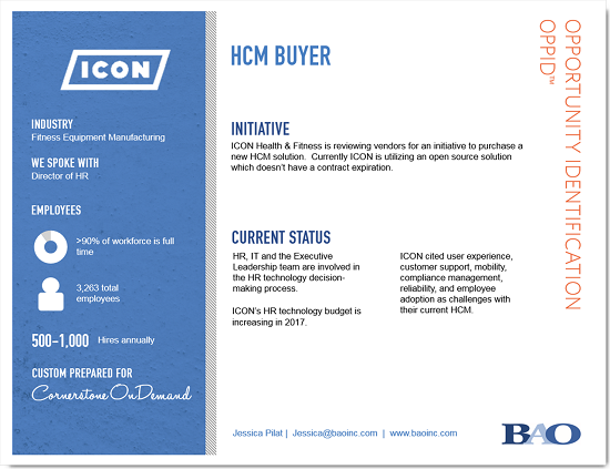 ICON Health and Fitness HCM Buyer