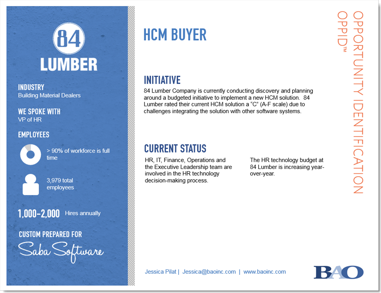 84 Lumber HCM Buyer