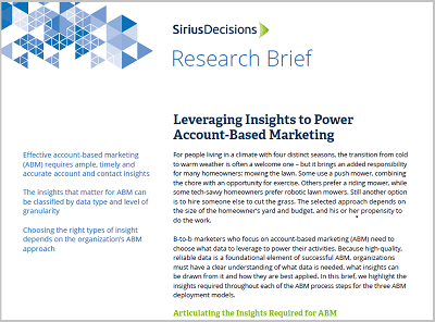 Leveraging Insights to Power Account-based Marketing